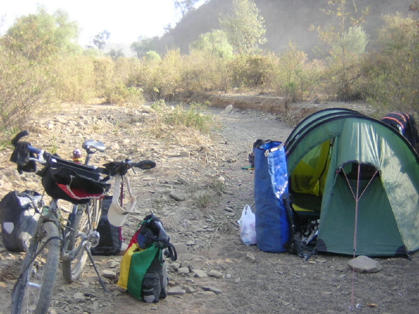 Nachtlager auf dem Weg nach cochabamba